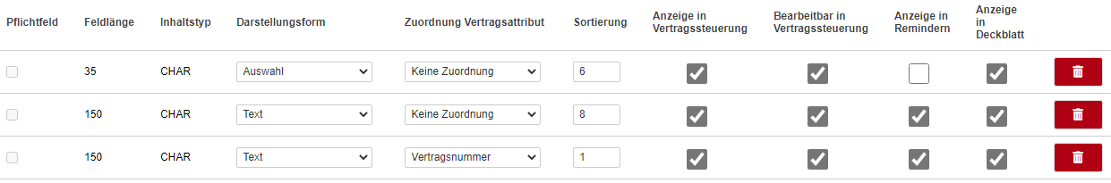 Attribute für Pflichtfelder bei Vertragsdokumenten festlegen