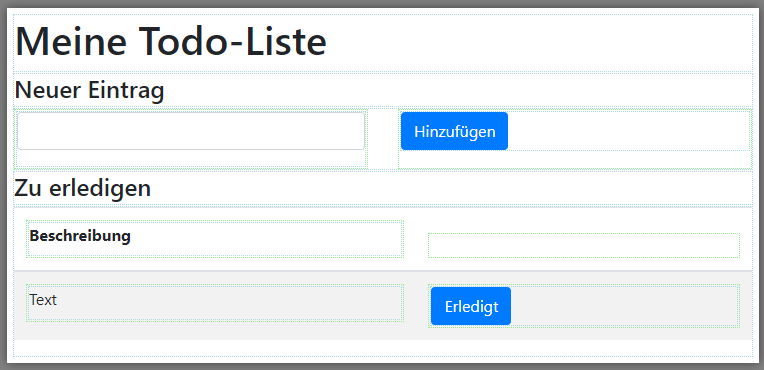 Beispiel für eine To-Do-Liste als View