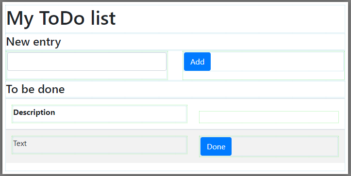 Beispiel für eine To-Do-Liste als View